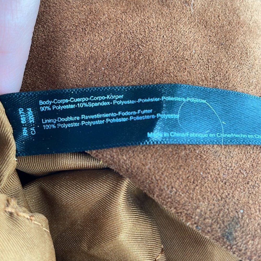 Anthropologie Cocoa Blake Wide Strap faux Suede Leather Crossbody Bag brown - Picture 6 of 13